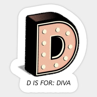 D initial Sticker